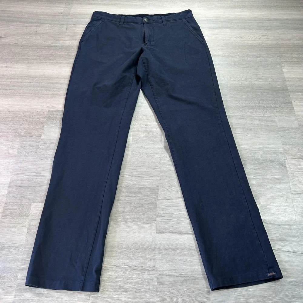 GoodMan Brand Pants‎ Mens 32x32 Blue Stretch Chino Straight Leg Casual Everyday